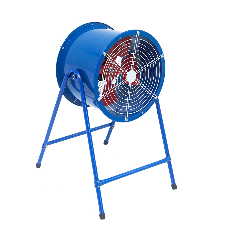 Mavi Pnömatik Dikey Braket Eksenel Akış Endüstriyel Fan, Yüksek Güçlü Konum Tipi Güçlü Egzoz Fan
